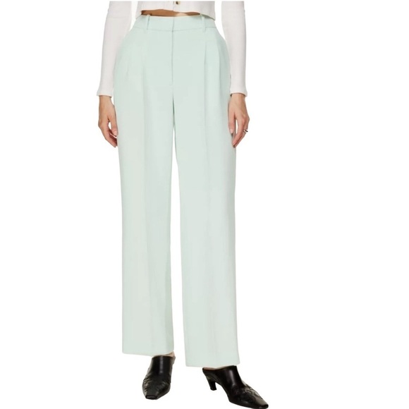 Wilfred x Aritzia - Effortless High Waisted Wide Leg Trousers Pants Sz 2 - Picture 2 of 11
